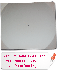 Vacuum Holes Available for Small Radius of Curvature or Deep Bending