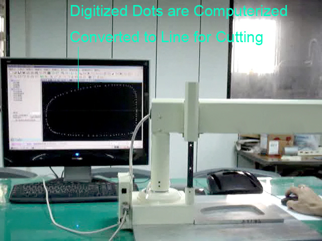 Automatically Convert Digitizing Data to Electronic Profile Suitable for Auto Mirror Cutting