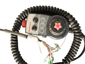 Coil Cable Remote Control Manipulates Motion Axis Right Next to Working Center