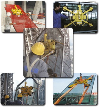 CL-V-MC-1D Vacuum Lifter Applied at Glass Installation Site