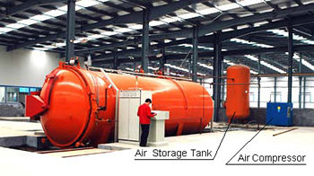 Air Tank Pressurized Vessel Stores Enough Quantity of Air Generated by Optional Screw Type Air Compressor