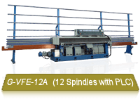 12A-PLC With HMI G-VFE-12A Glass Edging Machine Runs With High Precision Bearing