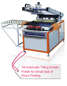 34 Automatic Tilting Screen Printer includes a Screen Printer & Outlet Conveyor
