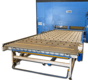 Glass Unloading Table of HTM Combo Glass Tougthening Furnace