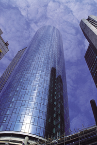 HTM Made Curve Temper Glass of Bank Tower in Frankfurt