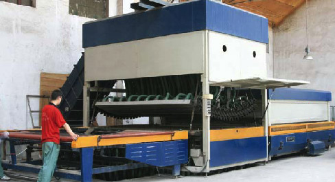 Cross Glas Bending & Tempering System for Medium Large Glass with Medium Large Curvatures