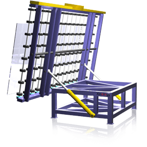 Tilting Conveyors with Motorized Horizontal Glass Movement