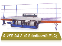 G-VFE-9M-A Automatic 9 Spindles PLC Glass Edging Machine 